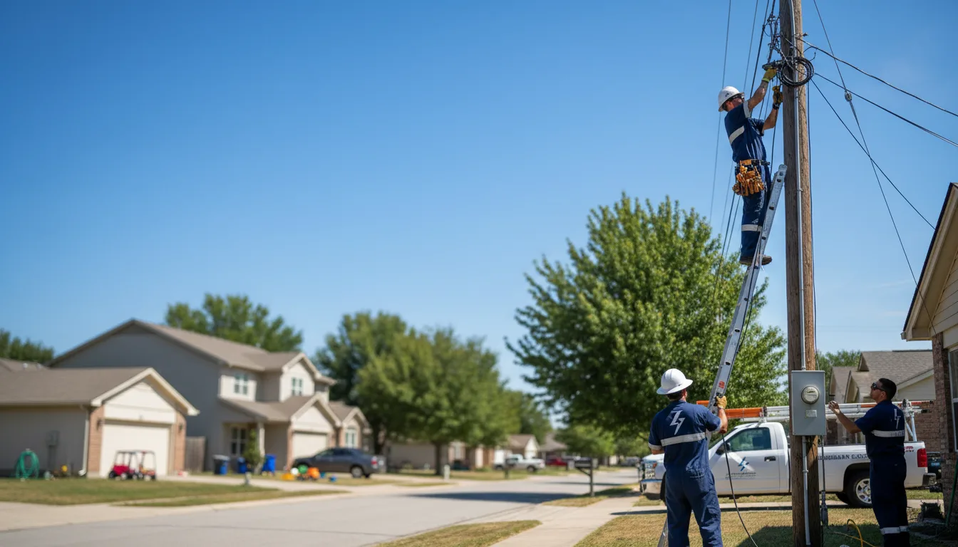 Residential electrician providing installation services in Rising Star, TX